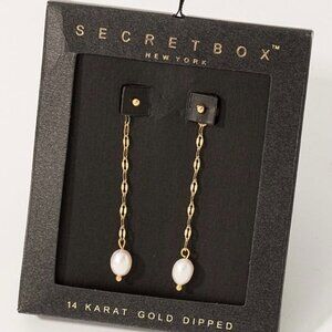 14K GOLD PEARL DROP EARRINGS